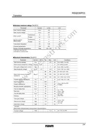 RSQ030P03TR Datasheet Page 2