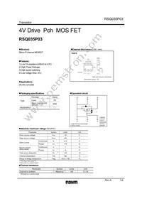 RSQ035P03TR Datasheet Cover