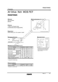 RSS070N05FU6TB Datasheet Cover