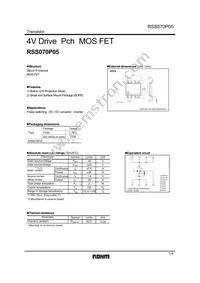 RSS070P05FU6TB Datasheet Cover