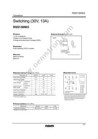 RSS130N03FU6TB Datasheet Cover