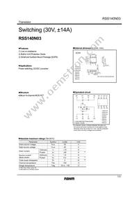 RSS140N03TB Datasheet Cover