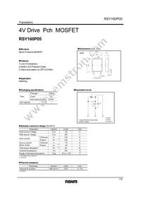 RSY160P05TL Datasheet Cover