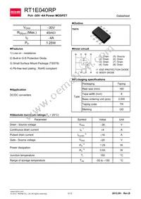 RT1E040RPTR Datasheet Cover