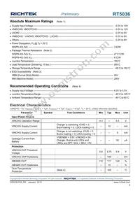 RT5036GQW Datasheet Page 9