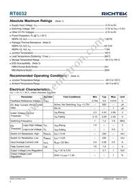 RT8032GQW Datasheet Page 4