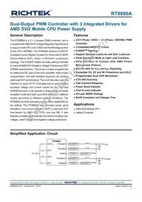 RT8880AGQW Datasheet Cover