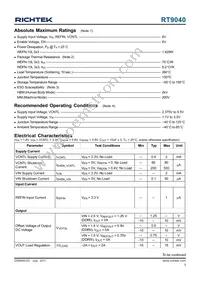 RT9040GQW(2) Datasheet Page 3