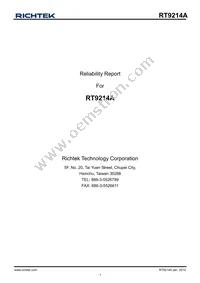 RT9214APS Datasheet Cover