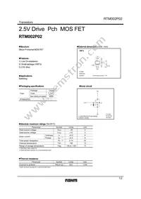 RTM002P02T2L Datasheet Cover