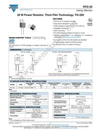 RTO020F10003JTE3 Datasheet Cover