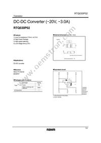 RTQ030P02TR Datasheet Cover