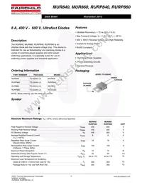 RURP860 Datasheet Page 2