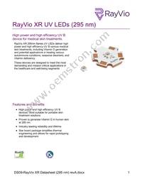 RVXR-295-SB-073707 Datasheet Cover
