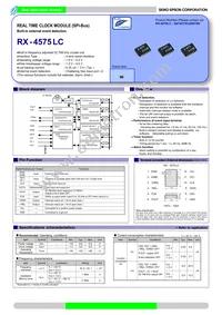 RX-4575LC:B Datasheet Cover
