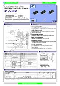 RX-5412SF:B3 PURE SN Datasheet Cover