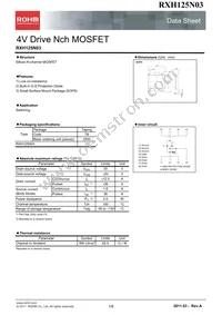 RXH125N03TB1 Datasheet Cover