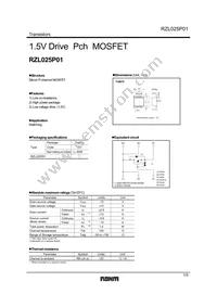 RZL025P01TR Datasheet Cover