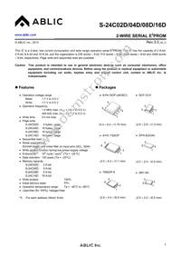 S-24C16DI-J8T1U5 Datasheet Cover
