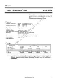 S-24CS16A0I-D8S1G Datasheet Cover