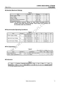 S-24CS64A0I-J8T1G Datasheet Page 5