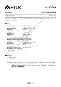 S-25C128A0I-J8T1U3 Datasheet Cover