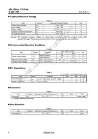 S-25C128A0I-J8T1U3 Datasheet Page 4