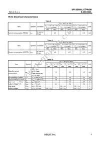 S-25C256A0I-T8T1U4 Datasheet Page 5