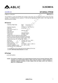 S-25CM01A0I-J8T1U4 Datasheet Cover