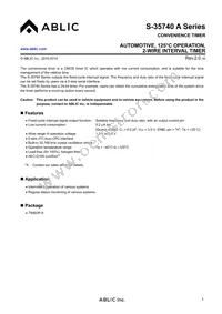 S-35740C01I-K8T2U Datasheet Cover