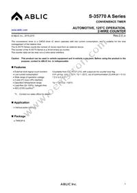 S-35770E01I-K8T2U Datasheet Cover