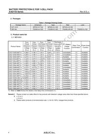 S-8211DBH-M5T1U Datasheet Page 4