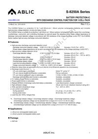 S-8250AAJ-I6T1U Datasheet Cover