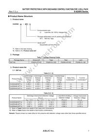 S-8250AAJ-I6T1U Datasheet Page 3