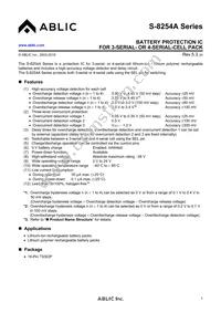S-8254ABMFT-TB-U Datasheet Cover