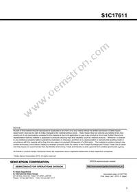 S1C17611D101000 Datasheet Page 3