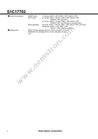 S1C17702F101100 Datasheet Page 2