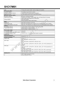 S1C17M01F00C100 Datasheet Page 2