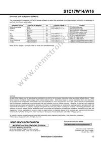 S1C17W16F102100-90 Datasheet Page 13