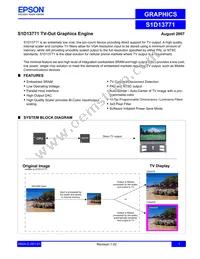 S1D13771B01B400 Datasheet Cover