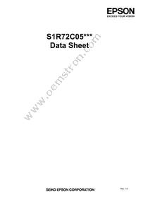 S1R72C05B10E100 Datasheet Cover