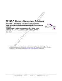 S71NS512RD0ZHEUL0 Datasheet Cover