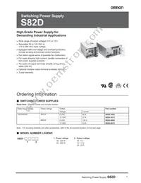 S82D-6012 Datasheet Cover