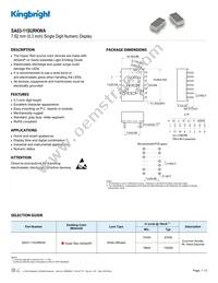 SA03-11SURKWA Datasheet Cover