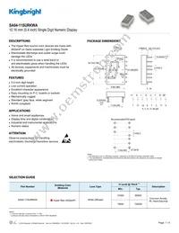 SA04-11SURKWA Datasheet Cover