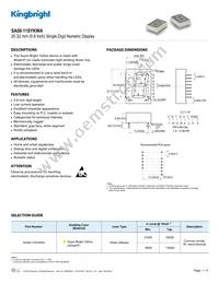 SA08-11SYKWA Datasheet Cover