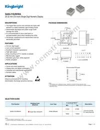 SA08-21SURKWA Datasheet Cover