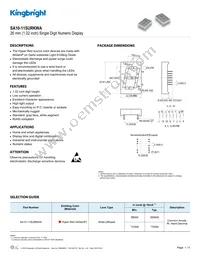 SA10-11SURKWA Datasheet Cover