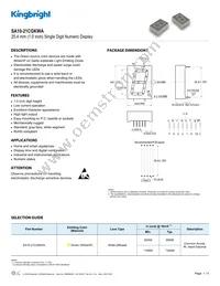 SA10-21CGKWA Datasheet Cover