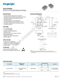 SA10-21SYKWA Datasheet Cover